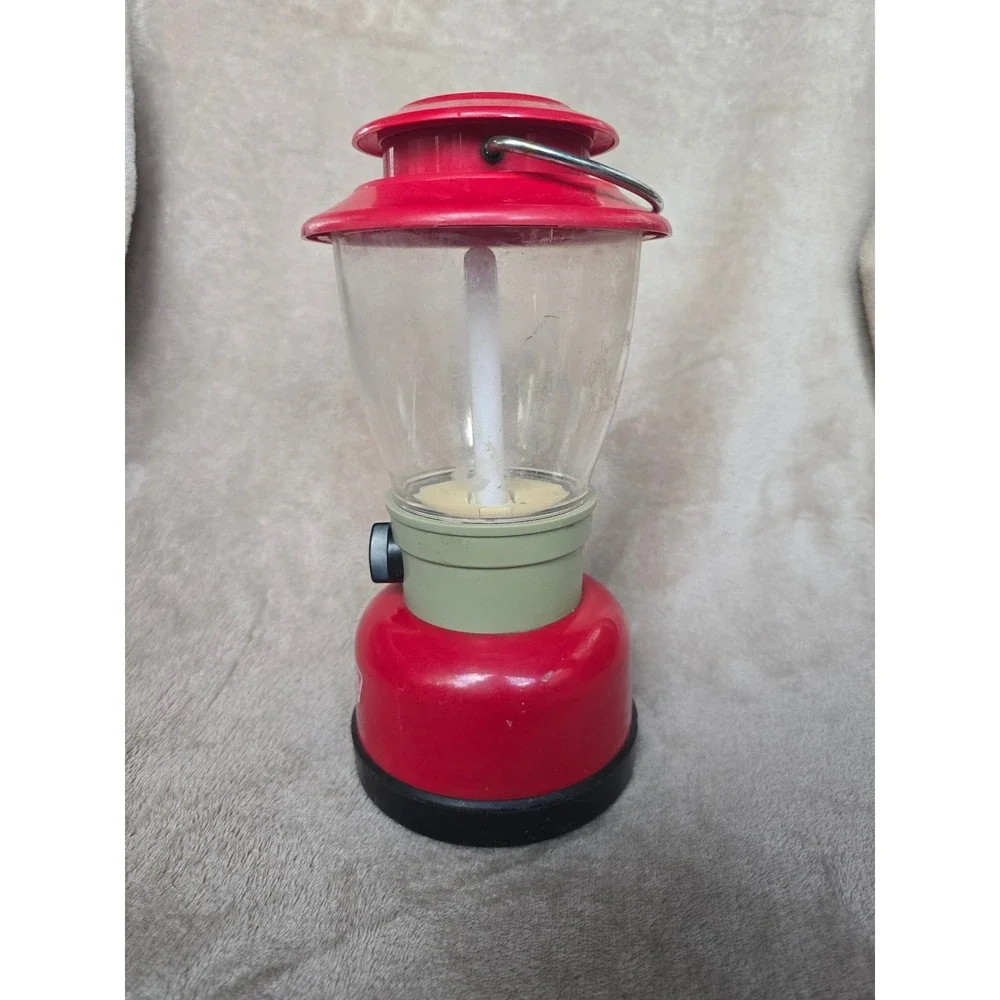 Coleman Battery Powered Camping Lantern Red Portable Fluorescent Work Light